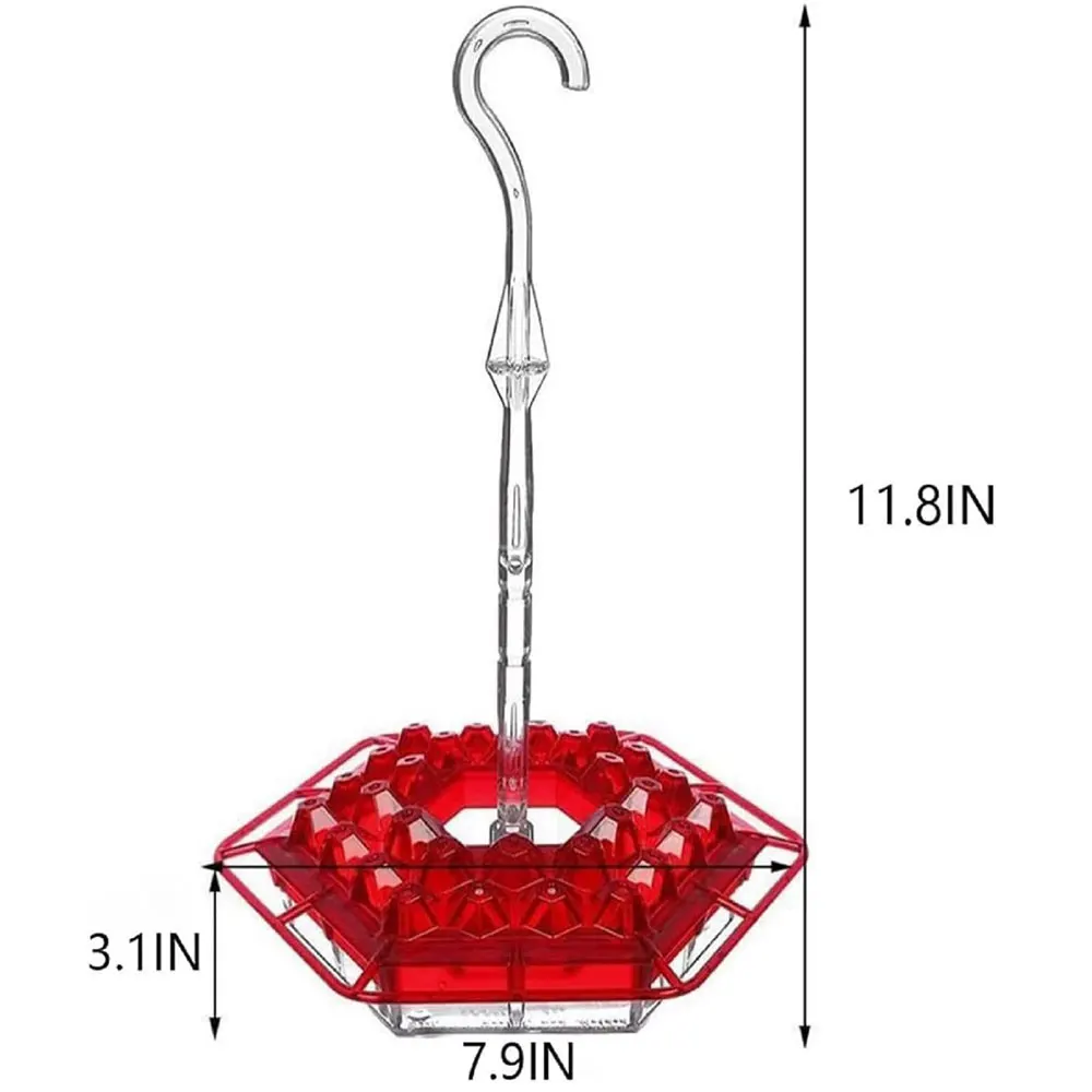 Hummingbird Feeders Outdoors Hanging Easy Clean Refill Humming Bird Feeder Perch Built-in Ant Moat