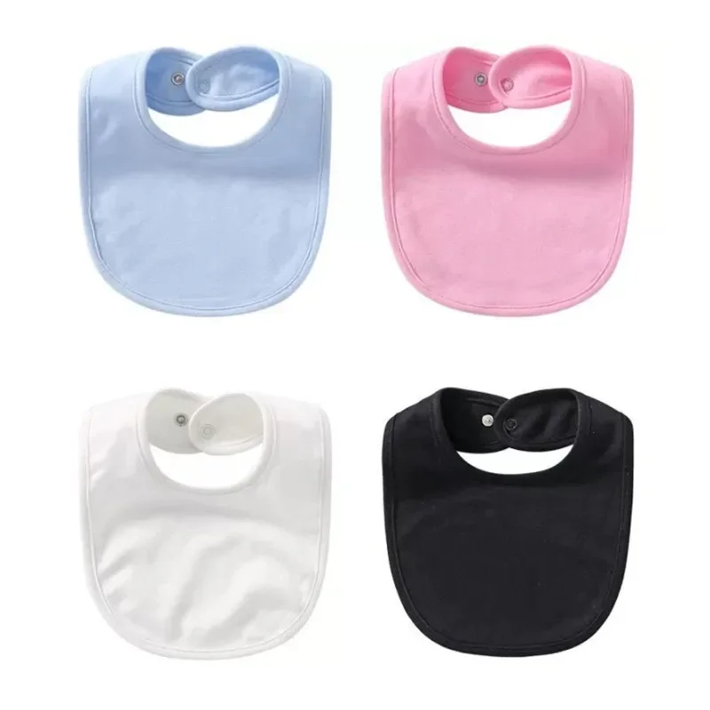 

4pcs High Quality Cotton Baby Bib Baby Saliva Towel Baby Solid Color Newborn Bib Rice Bag Absorbent Cotton Bib Children Bib