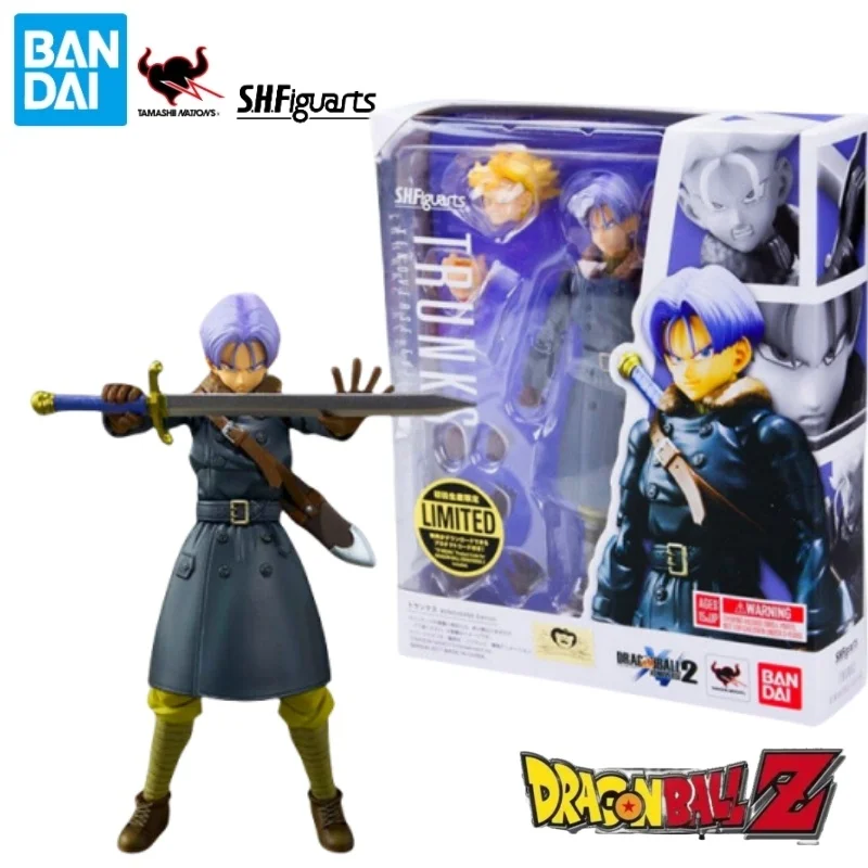 

In Stock Bandai S.h.figuarts Shf Dragon Ball Trunks Xenoverse Edition Model Kit Anime Action Fighter Finished Model Toys Gifts