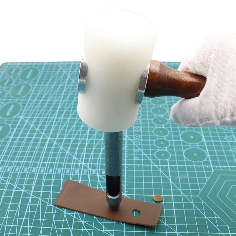 Professional Leather Carve Hammer Nylon Hammers Mallet Wood Handle For Leathercraft Punch Printing Percussion DIY Tool