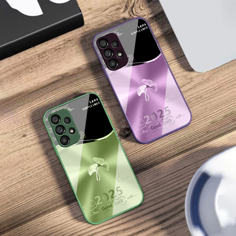 Radiant Ginkgo Leaves Tempered Glass Phone Case