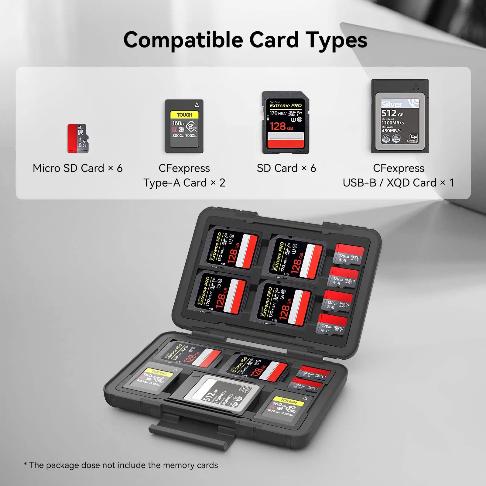 SMALLRIG SD 카드 홀더 메모리 카드 홀더 케이스 15 슬롯, SD 카드, 마이크로 SD 카드, XQD 카드용 방수 - 3192