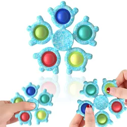 Spinner à bulles de flocon de neige, jouets sensoriels d'autisme rotatif, jeux de main Anti Stress, décompression, jouets artisanaux 