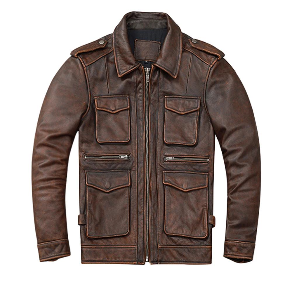 Jacket M65 Military Leather | M65 Military Vintage Jacket | M65 Leather  Jacket Men - New - Aliexpress