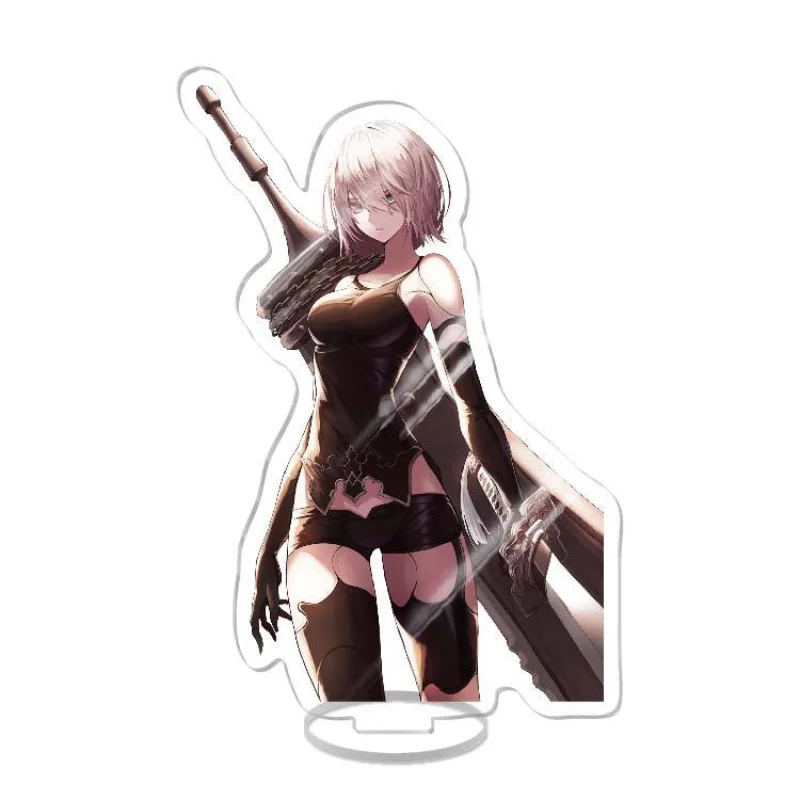 NieR:Automata 애니메이션 게임 아크릴 스탠드 모델 장난감 소녀 2B 액션 피규어 데스크 장식 플레이트 친구 팬 선물용 소장품