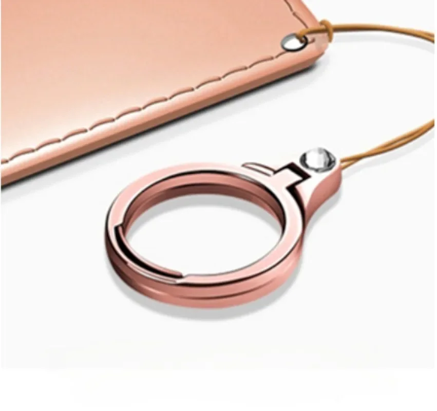 Mobile Phone Holder Hanging Ornaments Anti-fall Lanyard Ring Metal Creative