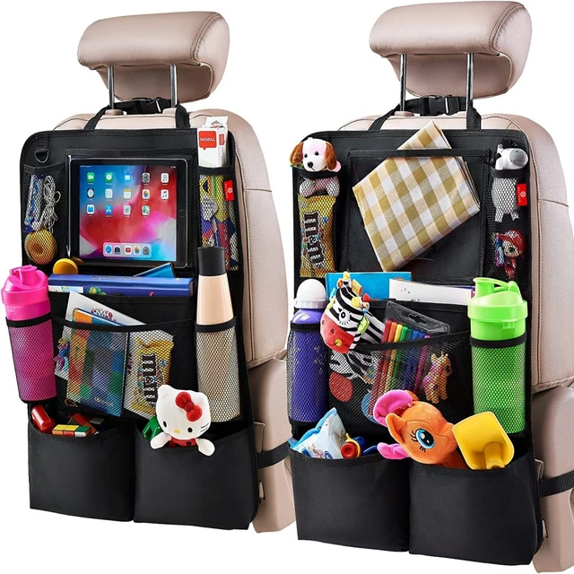 Organisateur de siège arrière de voiture pour enfants, protection de  couverture de siège arrière de voiture avec écran tactile, support de  tablette, tapis avec poche pour jouets - AliExpress