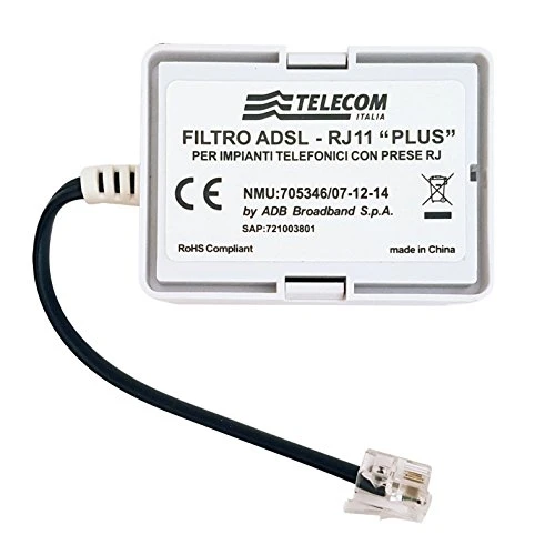 Filtre ADSL RJ11 Câble Téléphone Modem Internet Prise Téléphonique