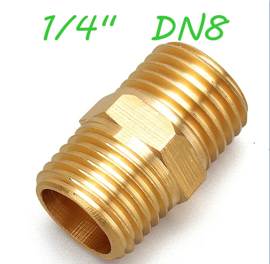 Латунный нипель трубы с наружной резьбой 1/4 "DN8 NPT