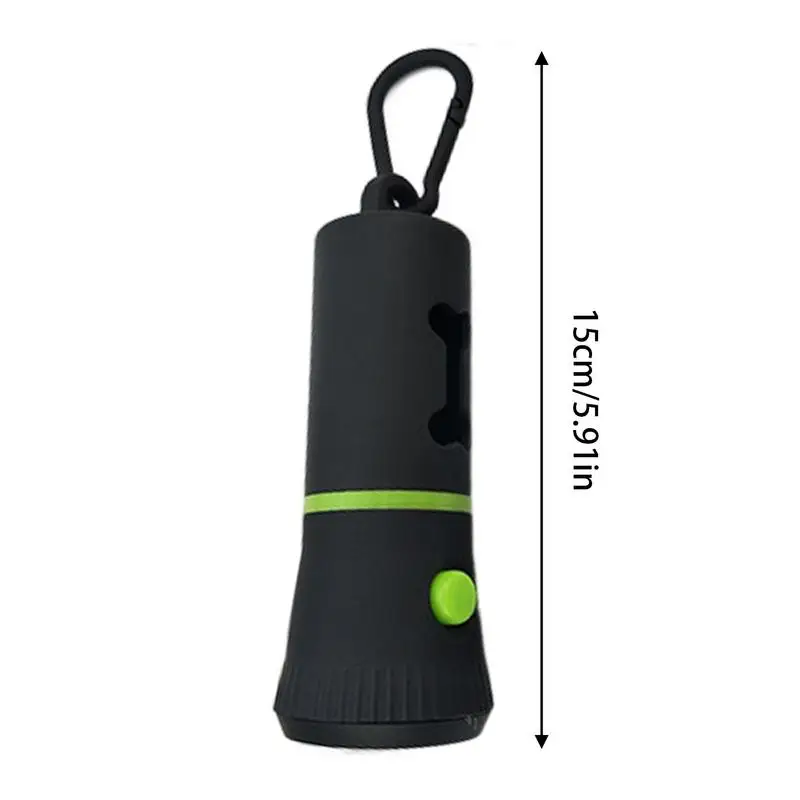 Pet Poop Bag Holder LED Light Waste Bag Holder Poop Dispenser Portable Waste Bags With LED Lights Pet Dispenser