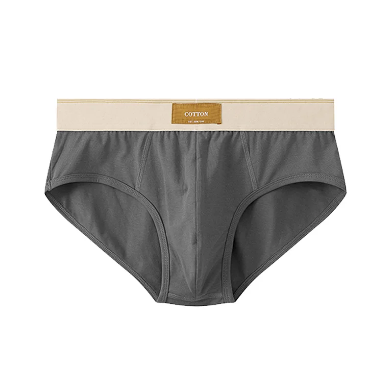 Description Picture 6 of item3pcs/lot Sexy Men's Underwear Cotton Men's Briefs Breathable Trendy Solid Color Plus Size Men's Underpants