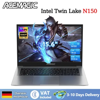 ACEMAGIC AX15 Intel Twin Lake-N150 15.6" Ultra Slim Laptop 5000 mAh 16 GB LPDDR4 RAM 512 GB Rom Windows 11 BT5.0 Wi-Fi 6 Notebook