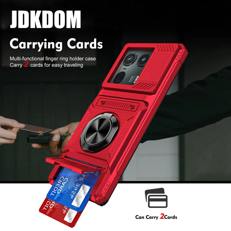 JDKDOM Magnetic Card Holder Case with Slot