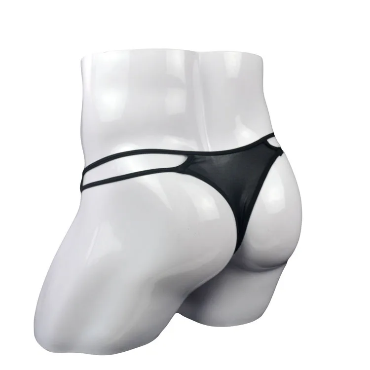 Men Underwear Sexy chain Briefs Male New Hollow Low Waist Backless Thong Underpant Brief Clubwear rivet straps Intimates