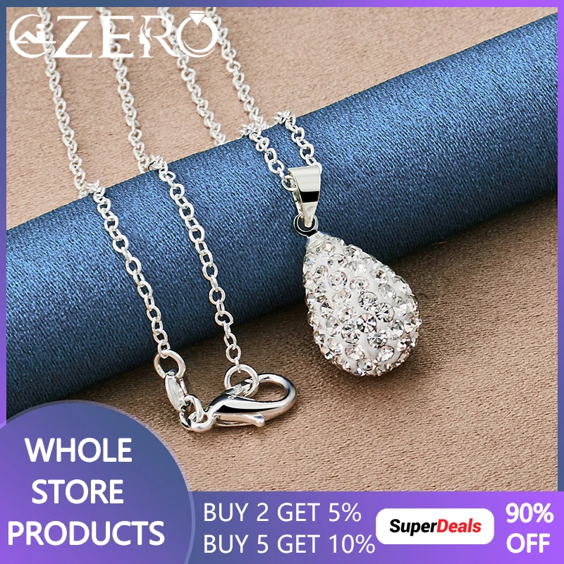 

Цепочка ALIZERO из стерлингового серебра 925 пробы с подвеской в виде капли воды из циркония для женщин, модное очаровательное свадебное украшение, подарок