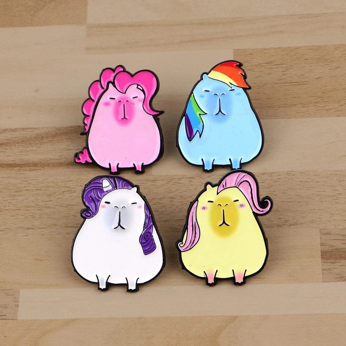 Adorable Capybara Enamel Pin – Whimsical Animal Lapel Badge for Backpacks, Clothing, and Fashion Accessories