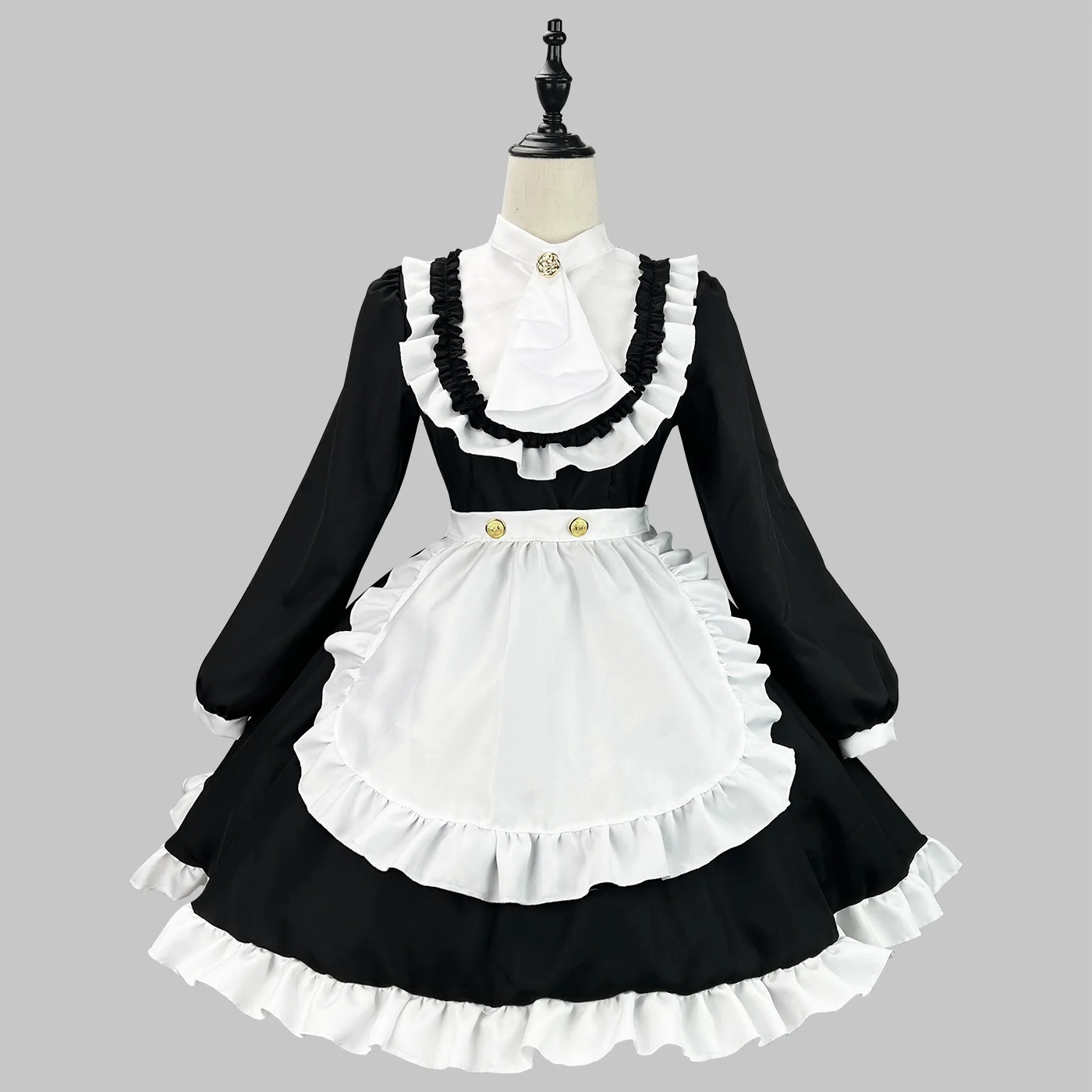 

Plus Size Women England Maid Outfit Anime Black Apron Dress Lolita Cute Sailor Cafe Costume JK Uniform Temptation Suit Cosplay