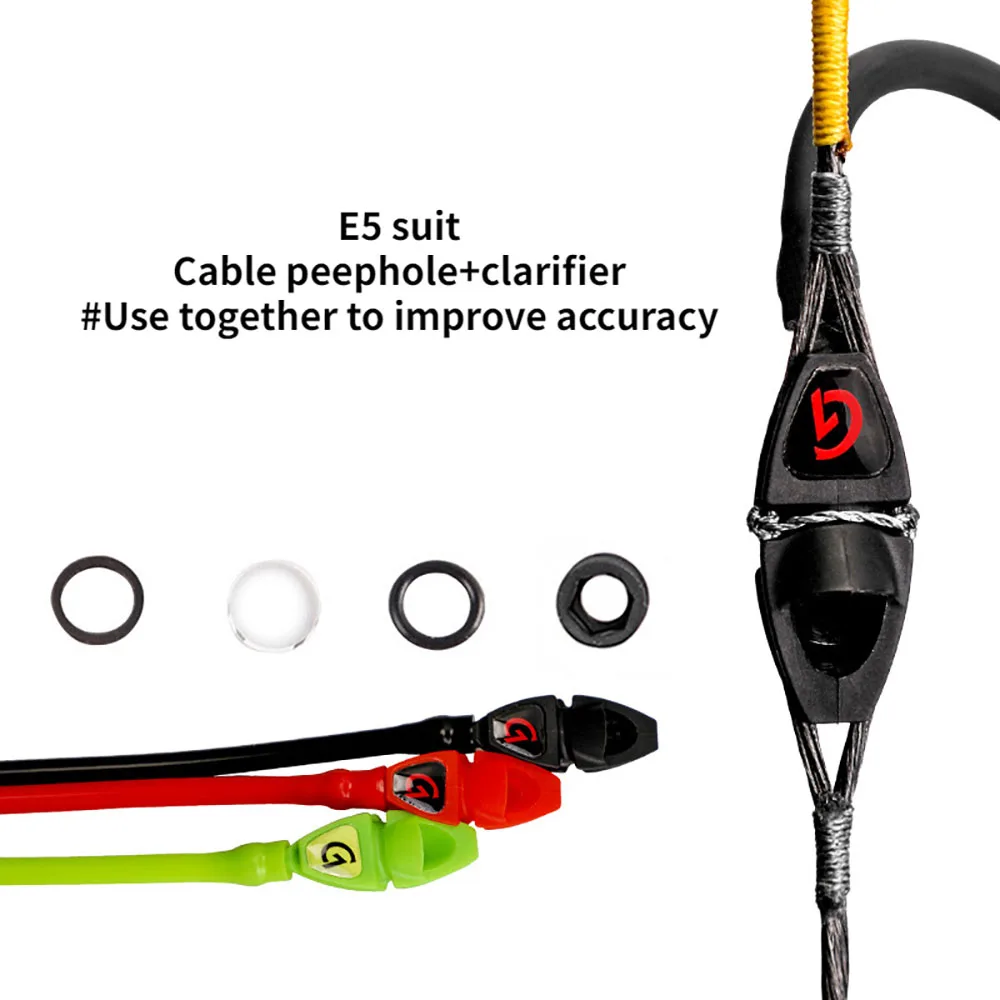 

E5 Peep Sight with Silicone Rubber Tubing Length 1/8" Hole Size with clarifier For Archery Compound Bow Hunting accessory