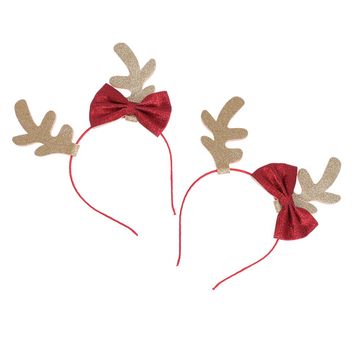 

2PCS Christmas Glitter Headband Christmas Antler Headband Reindeer Hair Hoops Hairpiece Xmas Party Favors Hair Accessories