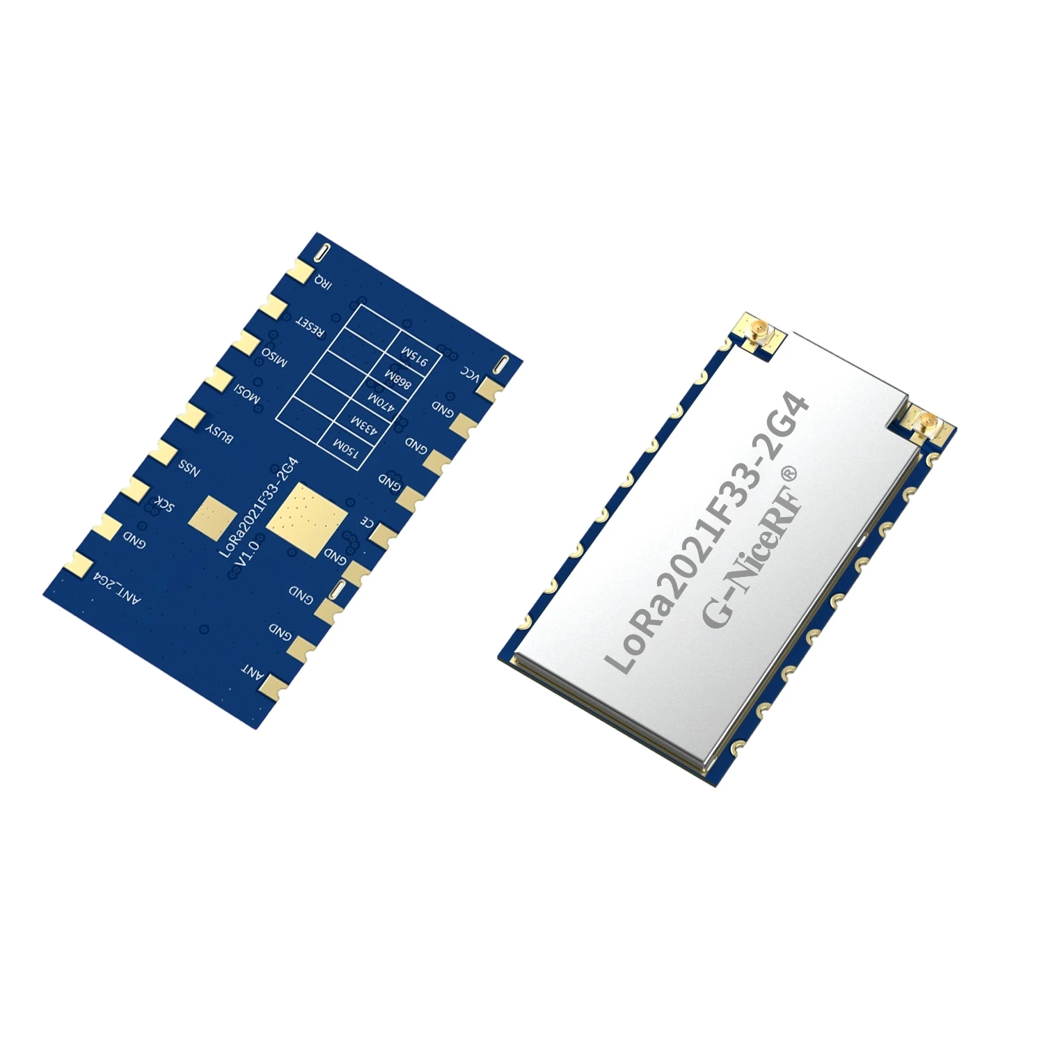 G-NiceRF | 2PCS LoRa2021F33-2G4 2W 고출력 LoRa 모듈 FLRC 최대 2.6Mbps, Sub-GHz 감도 최대 -144dBm LR2021 칩셋