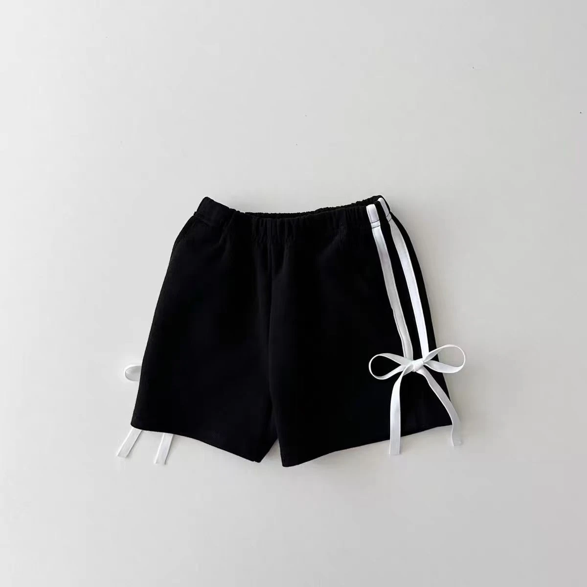 Summer Baby Girls Casual Shorts - Trendy Loose Fit with Butterfly Knot Waist