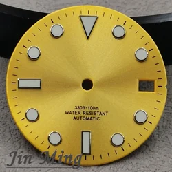 Luxury Multicolor Luminous Date Window Dial - Silver, Gold, Black, Blue, Pink, Green (Yellow B1)