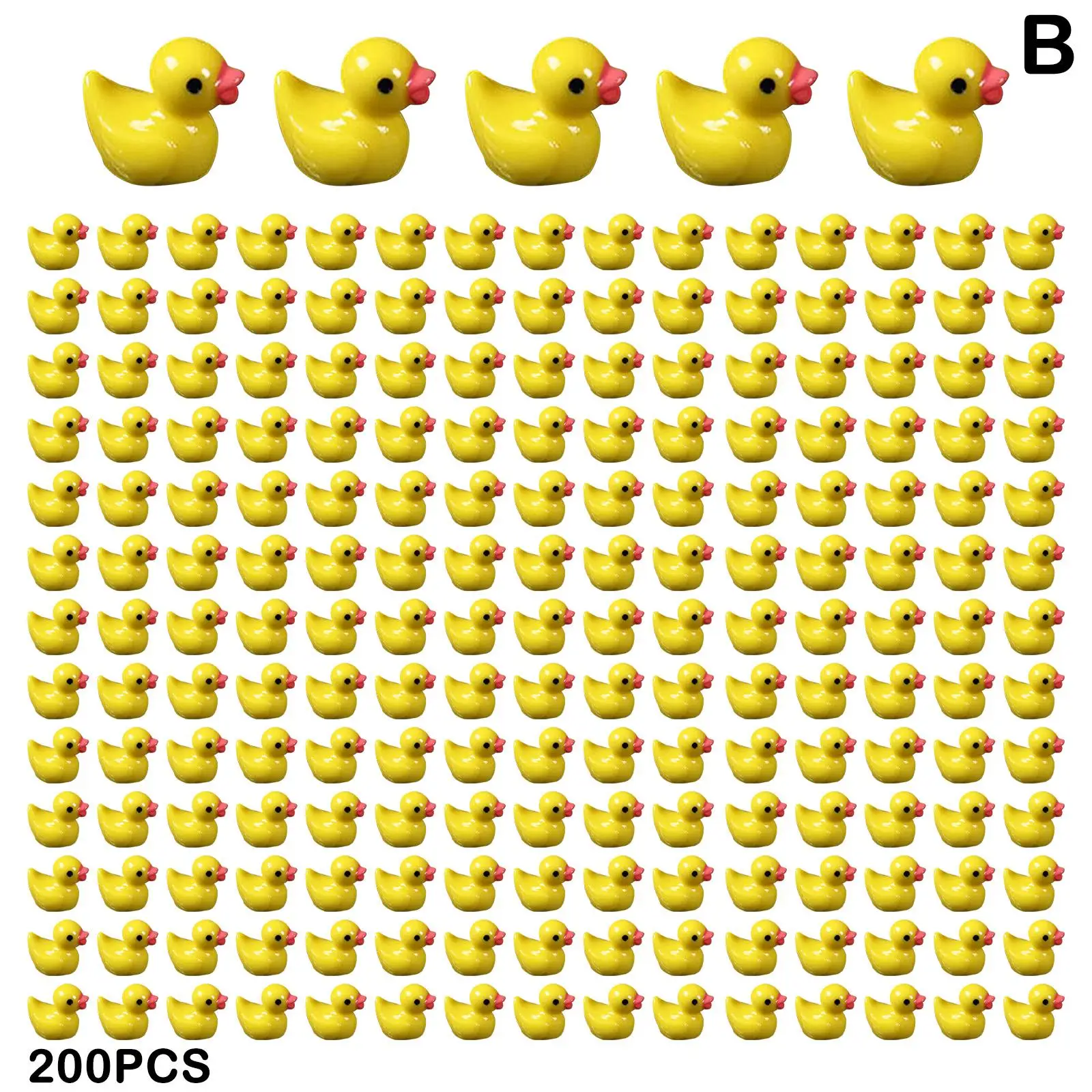 Miniature Duck Figurines Miniature Figurines Miniature Ornament Resin Ornaments Resin Crafts Ornament Crafts 100/200pcs Yellow Duck