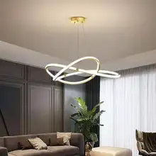 

Ceiling Linear Pendant Light Metal Modern Art Dining Tables Pendant Light Bedroom Decor Nordic Lamp Lampadari Chandeliers HX50NU