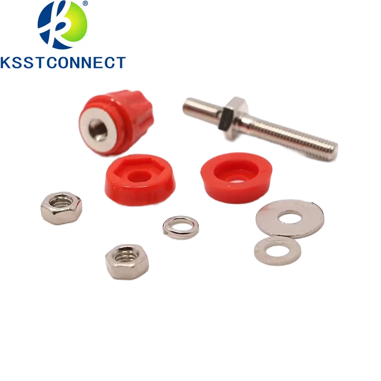바나나 소켓 바인딩 포스트 패널, M6 터미널 50a, 30vac-60vdc, 4mm, 5 개