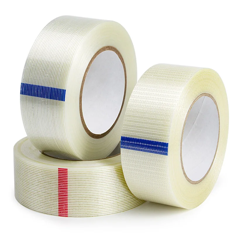 배터리 팩용 고접착력 포장 테이프, 스트립 메쉬 섬유 테이프, 롤 당 50m, 10mm-50mm