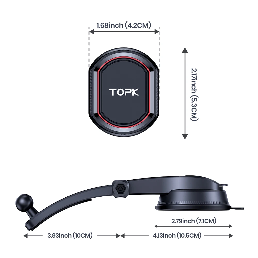 Magnetic Car Phone Holder Stand 360 Degree Mobile Cell Magnet Mount GPS Support