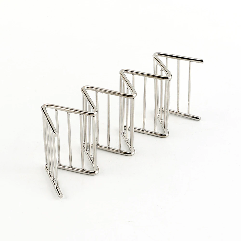 Size Wave Shape Stainless Steel Taco Holders Mexican Food Rack Shells Hot Dog Holder Stand Taco Rack Kitchen Accessories