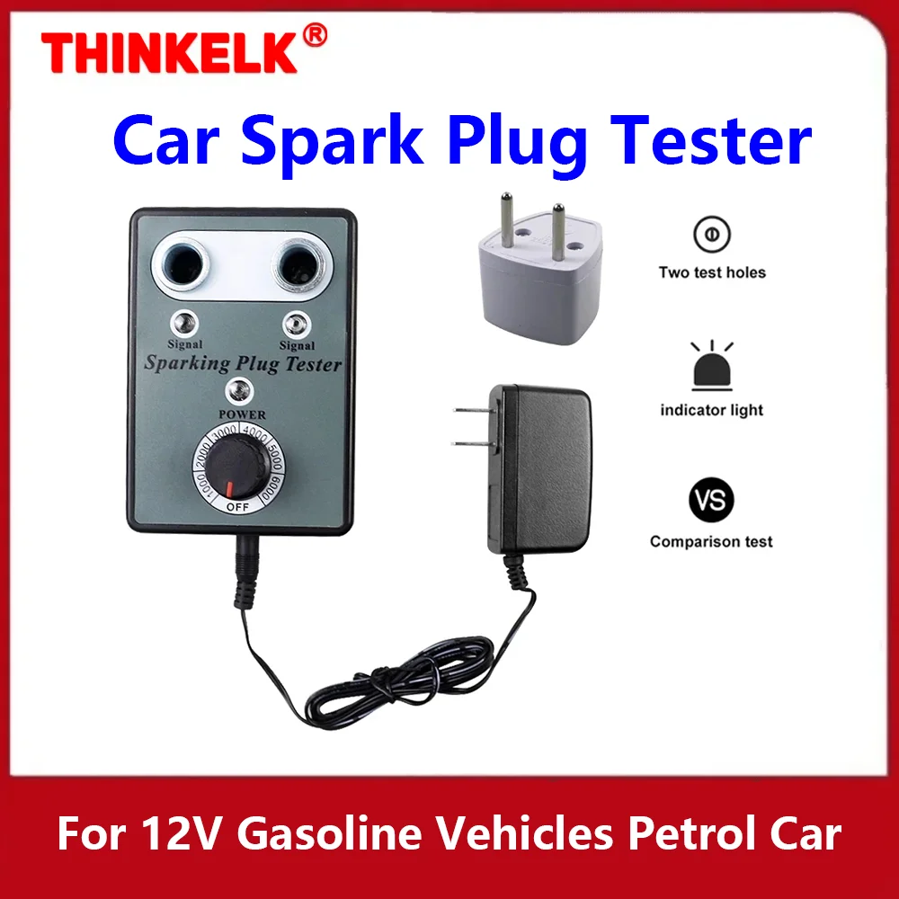 

Car Spark Plug Tester Ignition Testers Automotive Diagnostic Tool Double Hole Analyzer For 12V Gasoline Vehicles Petrol Car