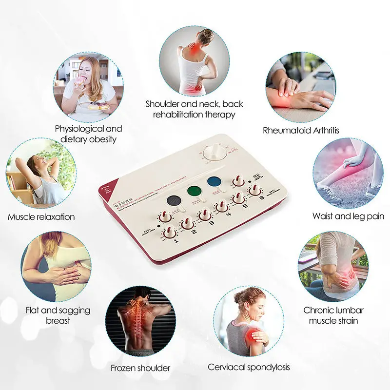 Muscle Stimulator EMS Electroacupuncture Stimulation Massage Instrument 6 Waveform Output Low-Frequency Muscle Stimulation For Relaxation Therapy