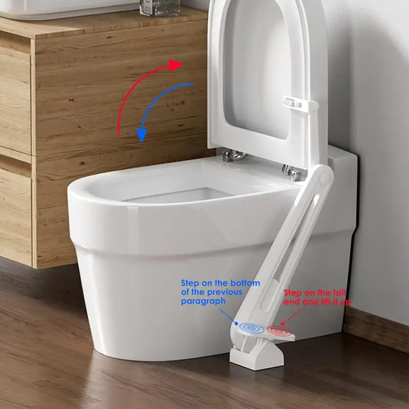 

Foot Pedal Toilet Lid Lifter Toilet Seat Foot Pedals Touch Free Telescopic Toilet Lid Lifter Bathroom Accessories For Home hotel