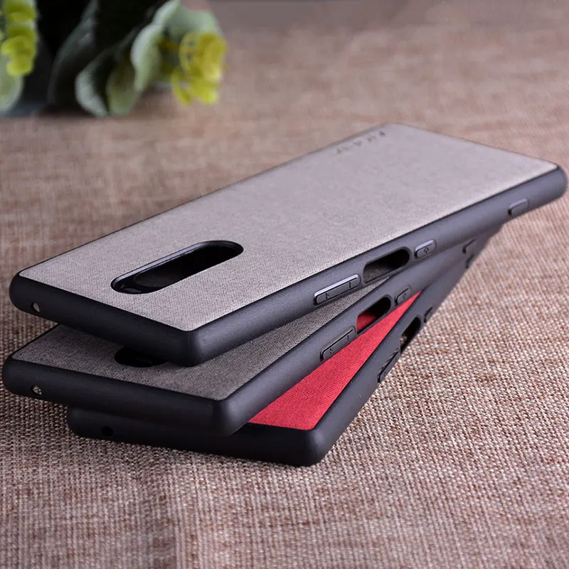 Luxury Textile Leather Phone Case - Soft TPU & Hard PC Coating