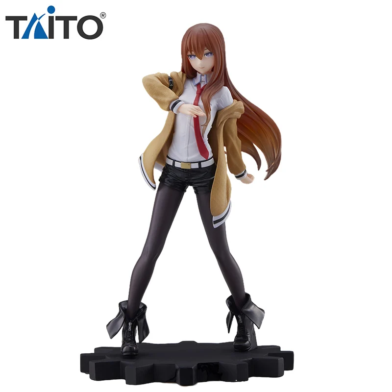 

В наличии TAiTO оригинальные Coreful Steins;Gate Makise Kurisu 18 см ПВХ аниме-фигурки, коллекционные модели украшения-игрушка