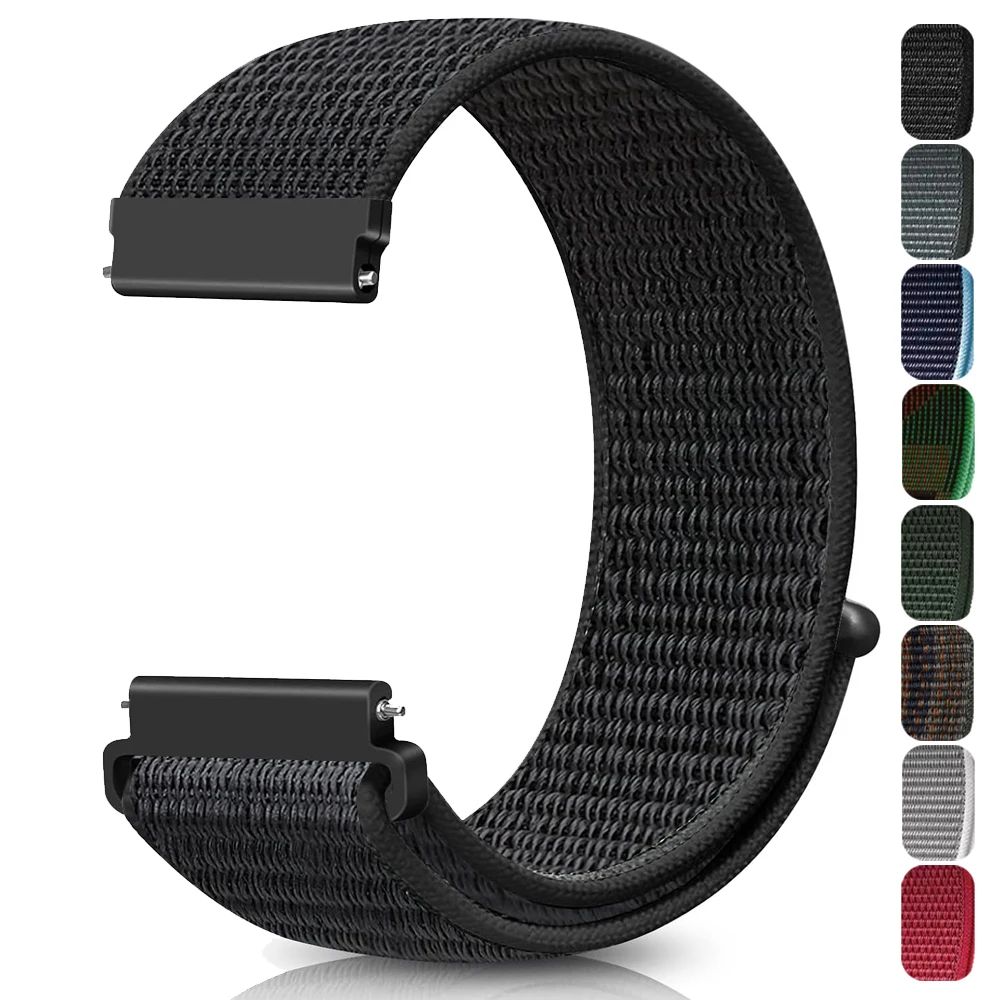 Breathable Nylon Loop Strap, 20mm/22mm, Universal Fit Bracelet