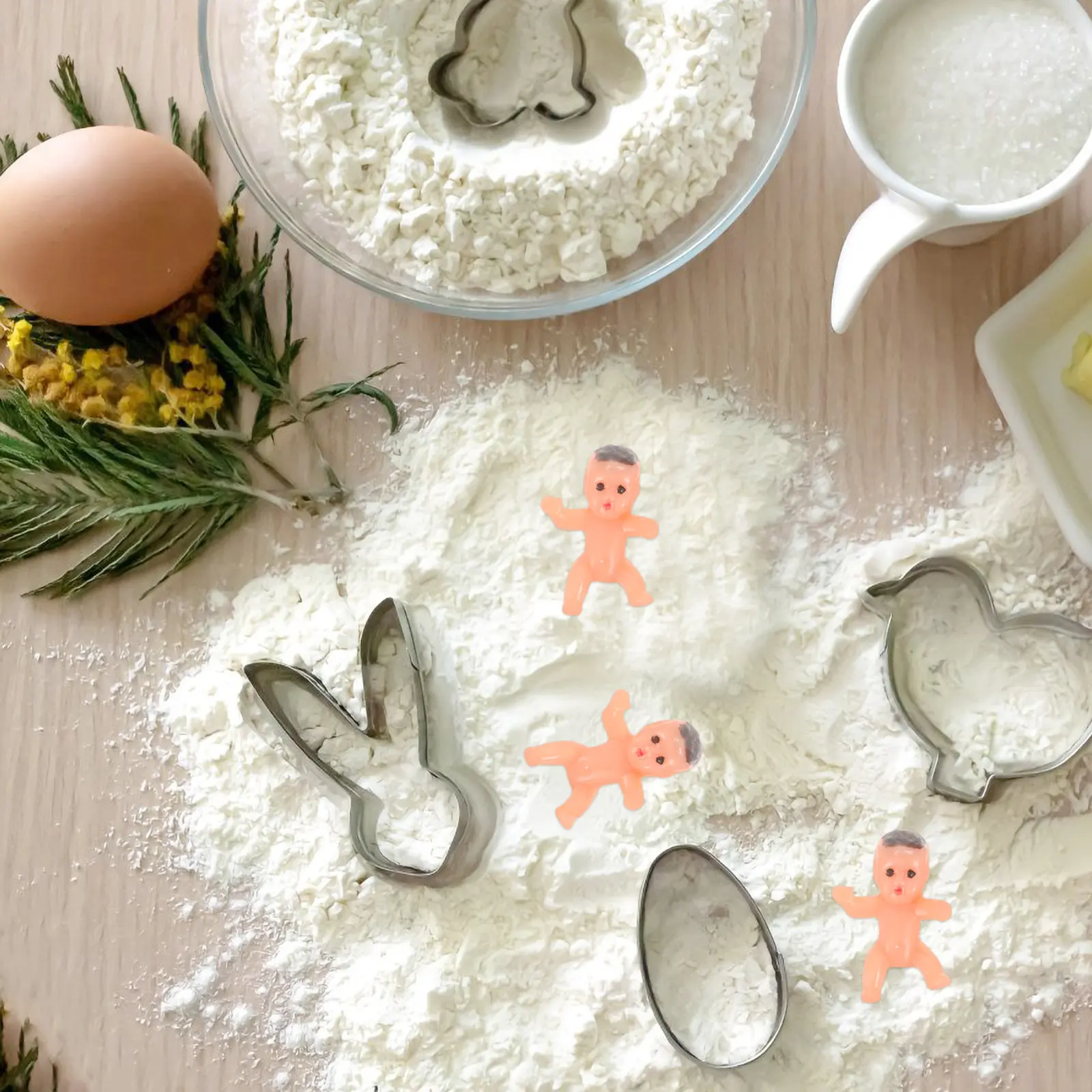 20Pcs 천사 미니 플라스틱 베이비 샤워 장식 케이크 파티 용품 선물 플라스틱 미니
