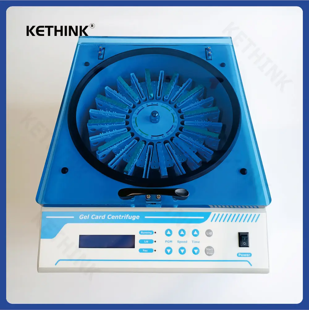 Serology Centrifuge KETHINK KT-BMC1000-24 Desktop Gel Card Clinical Centrifuge 2200rpm 24 Cards