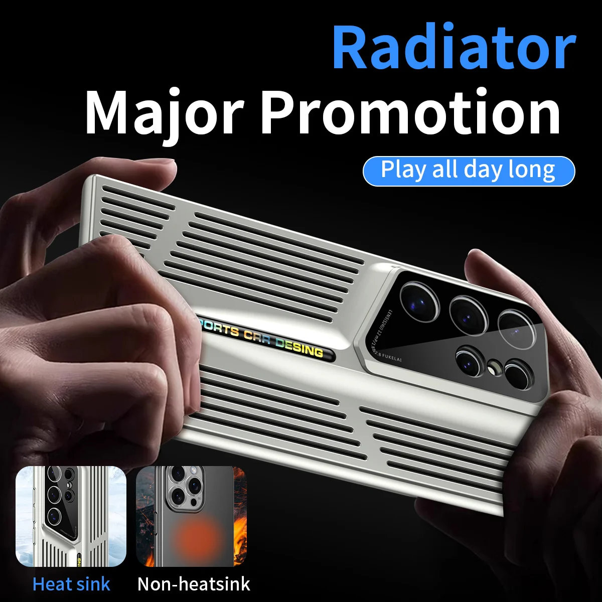Luxury Heat Dissipation Plating Case with Cooling and Lens Protection, Ultra Thin Cover