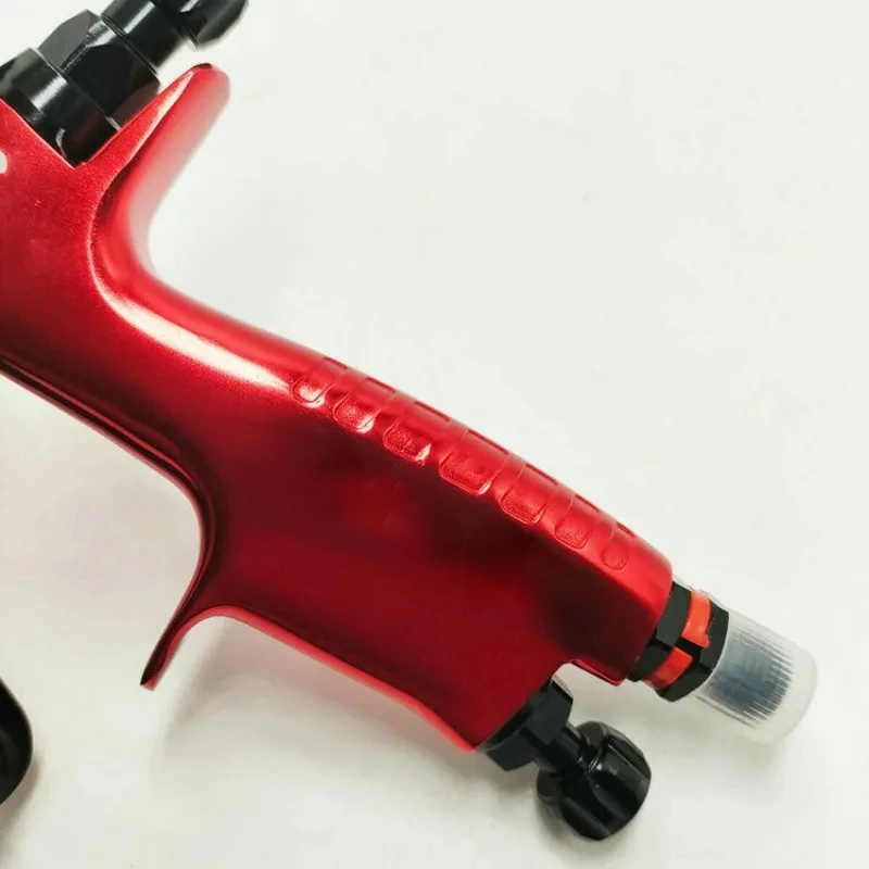 Tpaitlss Paint 600ml red 110B 1.3mm Nozzle LVMP Spray Gun Car With Mixing Cup Water Based Air Spray Gun Airbrush