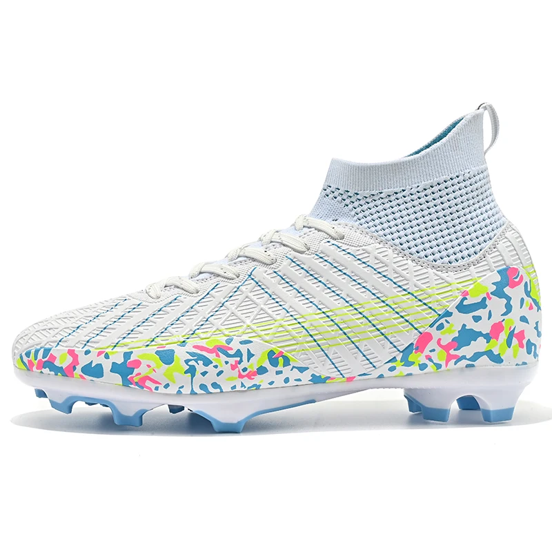 

Football Boots TF/FG Training Grass High-Top Soft Wear-Resistant Football Boots Cushioning Anti-Skid Men's Sneakers Size 34-45