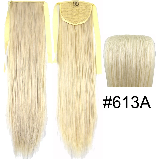 TOPREETY Synthetic Hair Fiber Heat Resistant Straight Ribbon Ponytail Hair Extension1006 613A