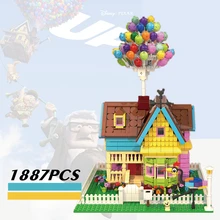 

NEW Disney Pixar UP 1887PCS Flying Balloon UP House Movie Air Balloon Building Blocks Toys DIY Bricks Kids Birthday Gift