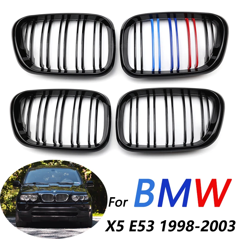 Front Kidney Grille Bumper Black Shape Grill for BMW E53 X5 Pre-LCI 1999-2003 Car Accessories Replacement Part