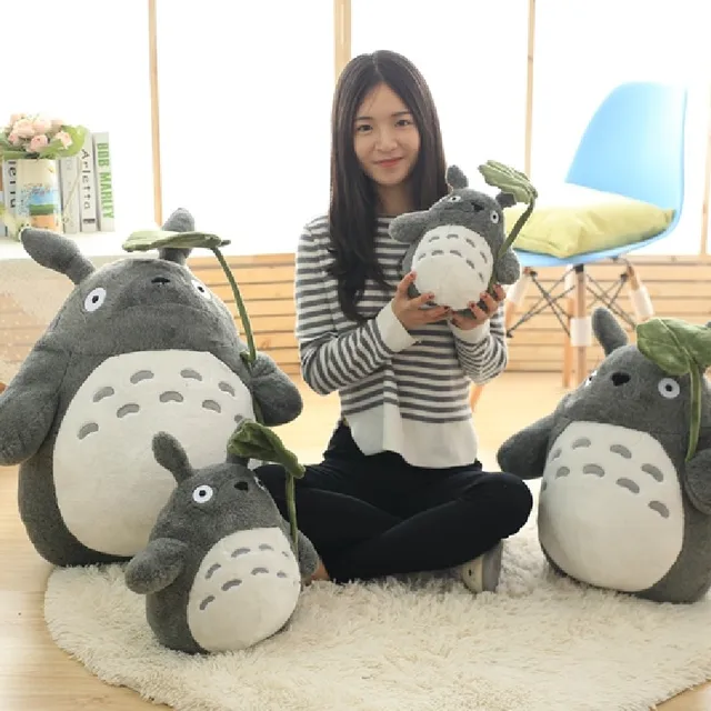 Kawaii jouet en peluche avec le sourire de Totoro compagnon g ant grands yeux ronds mignon