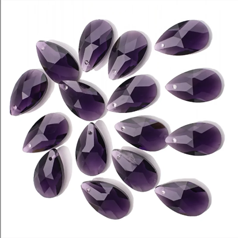 Crystal beads crystal sun catcher crystal beads garlands 12pcs/Lot 22MM crystal faceted pear Christmas ornament Diy suncatcher making women's charm earing necklaces jewelry accessories