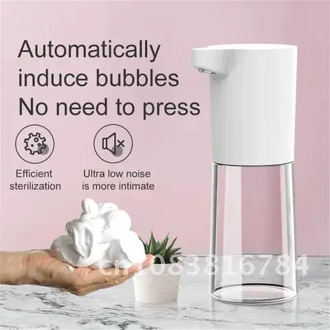 

Automatic Foam Dispenser 500ml Induction Bathroom Hands-Free Foaming IR Sensor Touch Container