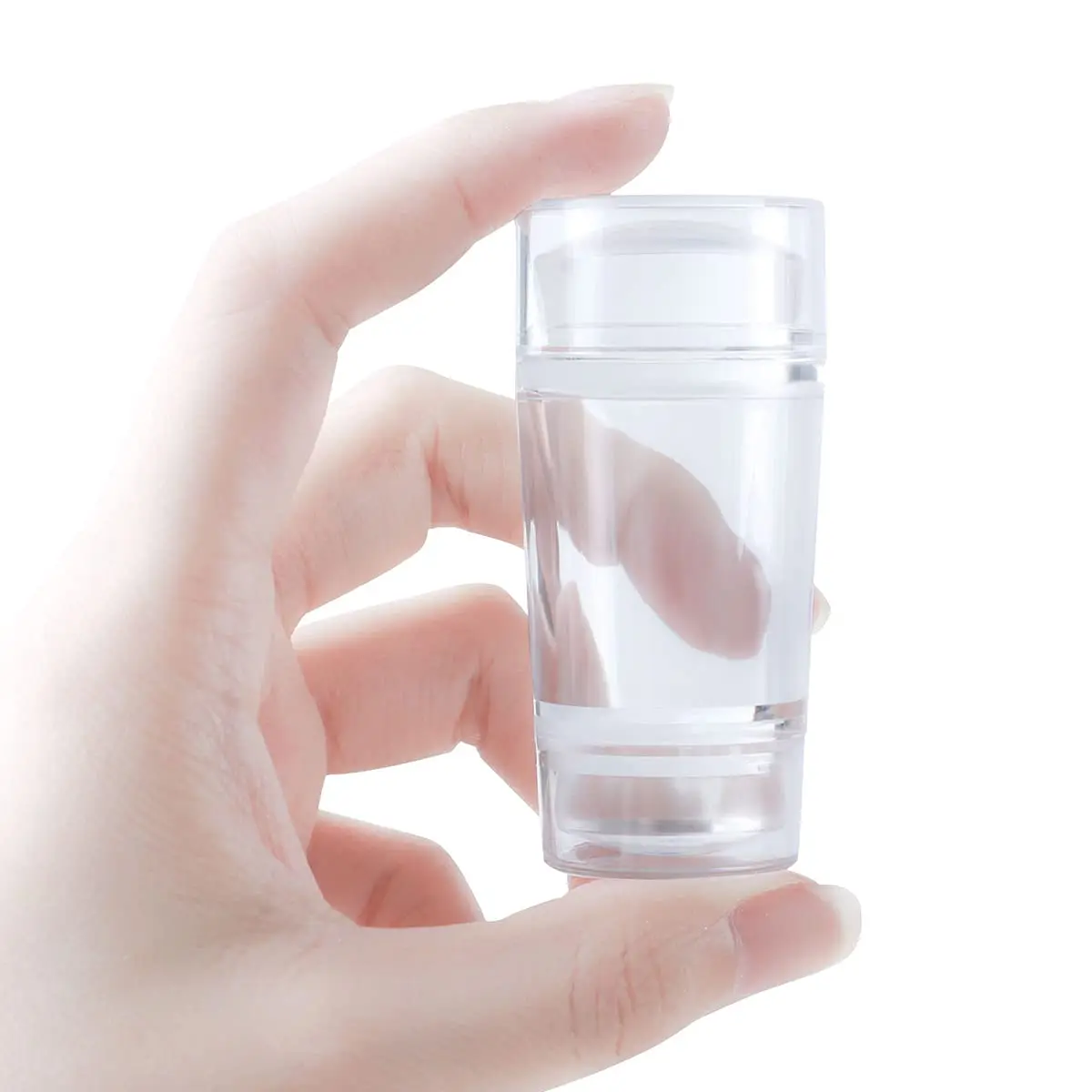 YIKOOLIN 클리어 젤리 부드러운 실리콘 직사각형 네일 아트 스탬핑 스탬퍼 스크레이퍼 이미지 플레이트 매니큐어 도구 DIY 폴란드어 키트